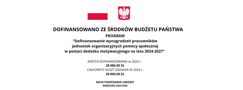 DOFINANSOWANO ZE ŚRODKÓW BUDŻETU PAŃSTWA dodatek motywacyjny